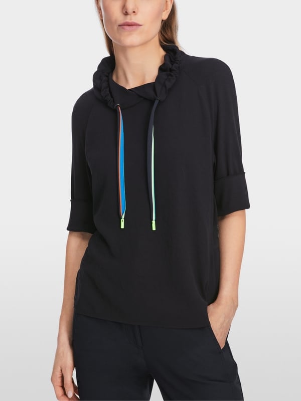 Marc Cain Raglanbluse mit Rüschendetail Kostenlose Rückgabe