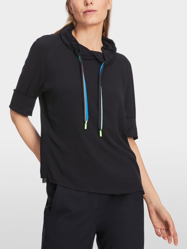 Marc Cain Raglanbluse mit Rüschendetail Kostenlose Rückgabe