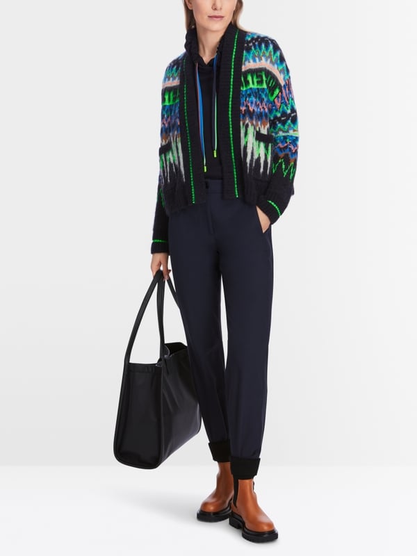 Marc Cain Jacquard-Cardigan Knitted in Germany Letzte 3 Tage