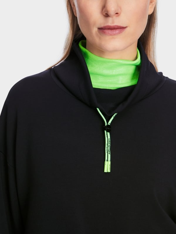 Marc Cain Oversized Sweatshirt in Materialmix Bis zu 50% Rabatt