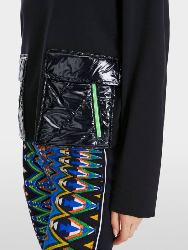 Marc Cain Oversized Sweatshirt in Materialmix Bis zu 50% Rabatt