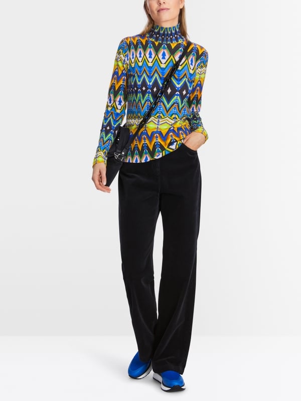 Marc Cain Longsleeve mit Allover-Dessin Vierteljährliche Förderung