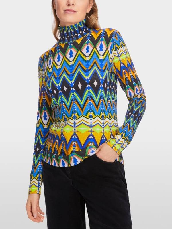 Marc Cain Longsleeve mit Allover-Dessin Vierteljährliche Förderung