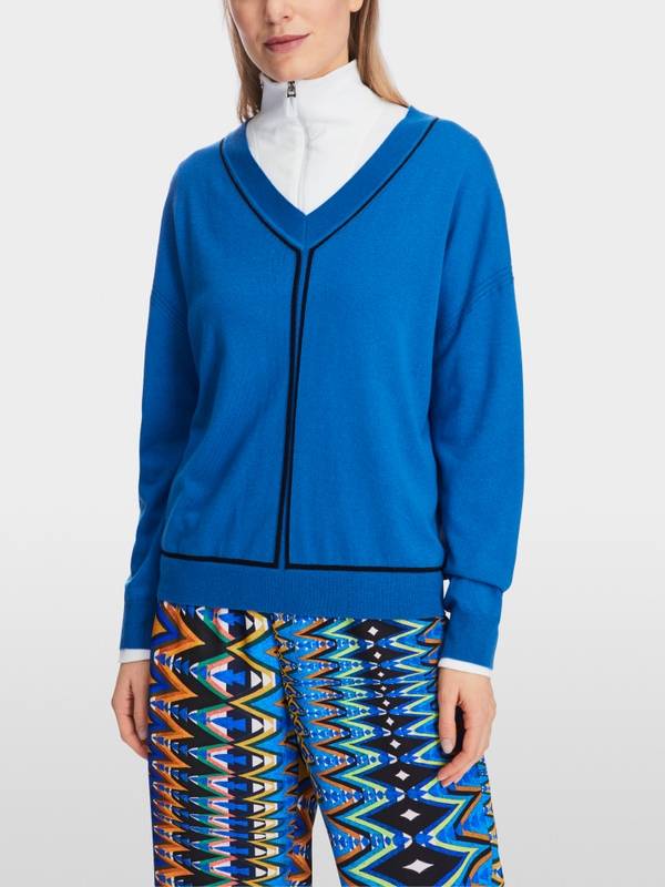 Marc Cain Sweater mit V-Neck - "Rethink Together" Fabrikverkauf