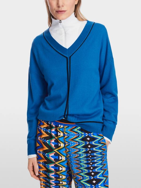 Marc Cain Sweater mit V-Neck - "Rethink Together" Fabrikverkauf