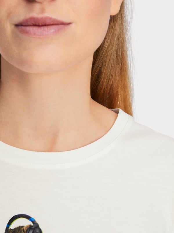 Marc Cain Baumwoll-T-Shirt "Rethink Together" Rabatt