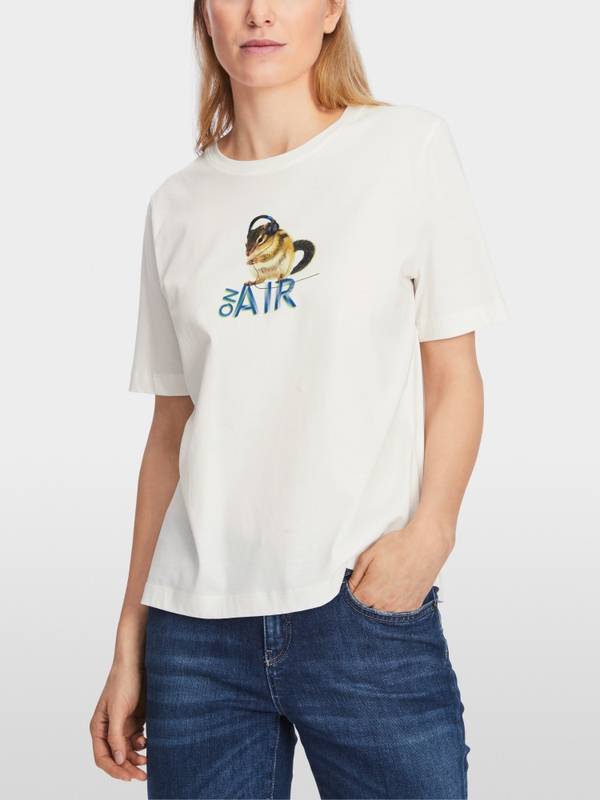 Marc Cain Baumwoll-T-Shirt "Rethink Together" Rabatt