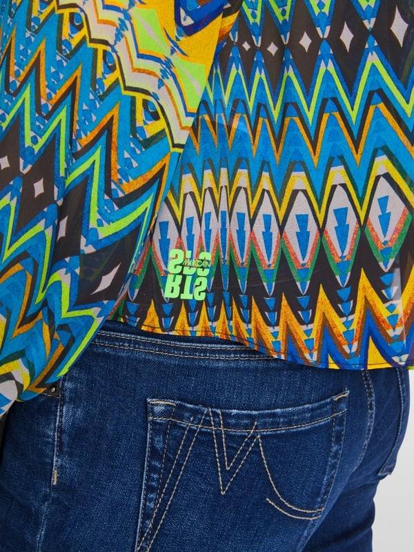 Marc Cain Weite Bluse mit Allover-Print Flash Sale