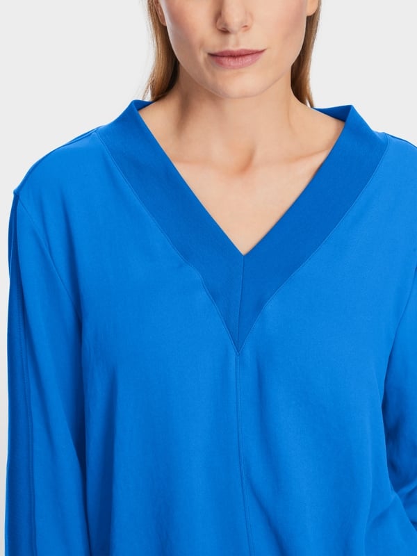 Marc Cain Lässige Bluse in Materialmix Begrenztes Angebot