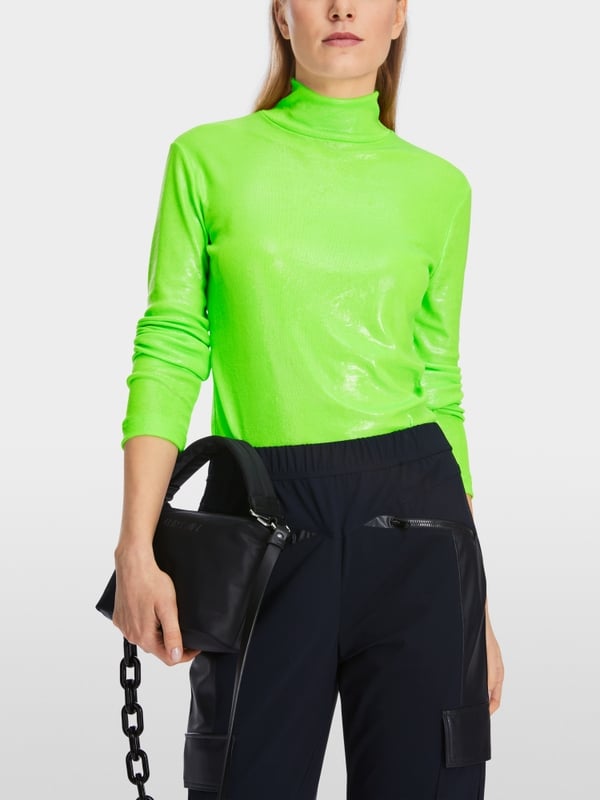 Marc Cain Longsleeve mit Glanz-Effekt Exklusive Angebote