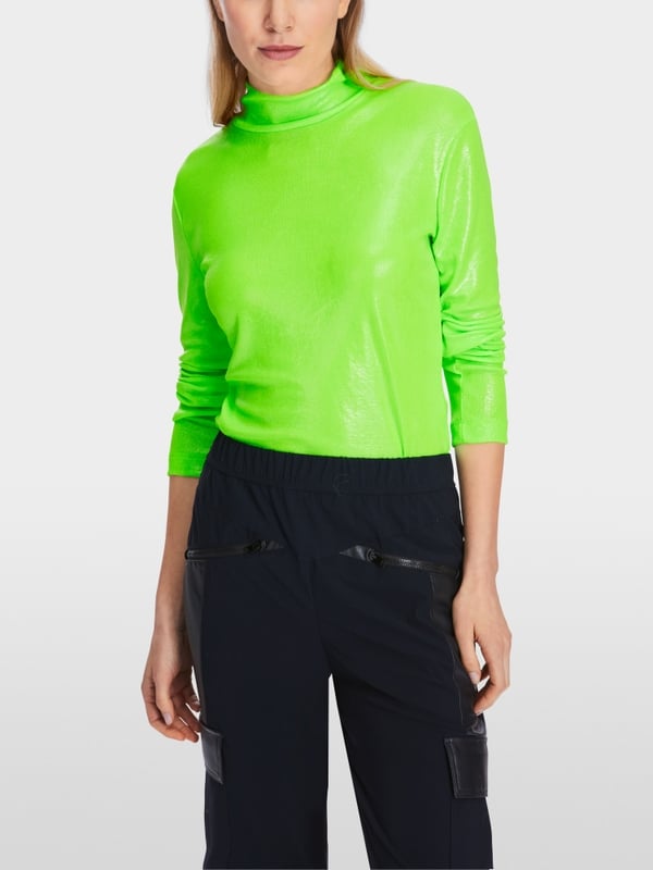 Marc Cain Longsleeve mit Glanz-Effekt Exklusive Angebote