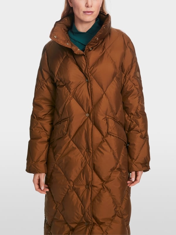 Marc Cain Steppmantel mit floralem Muster Flash Sale