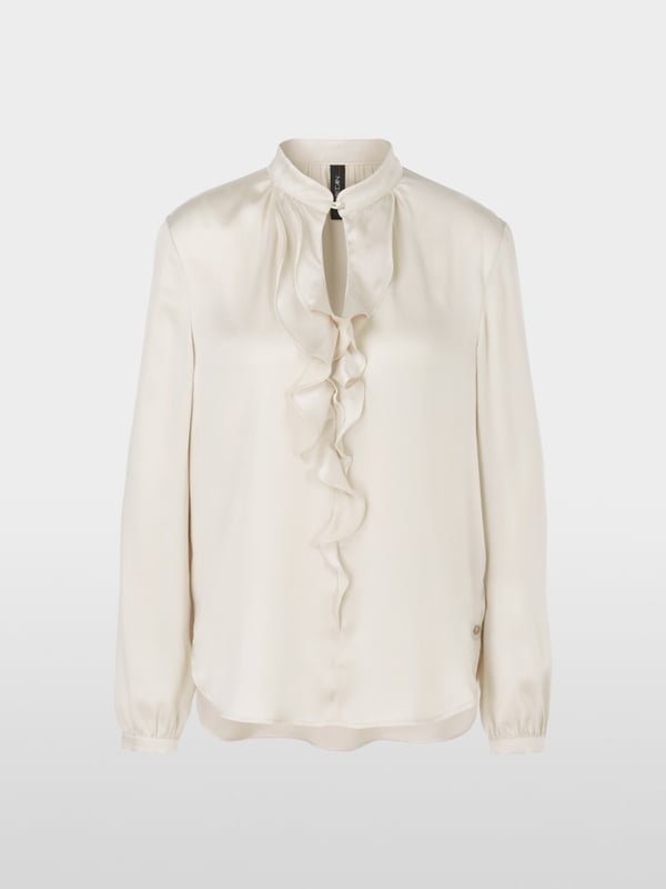 Marc Cain Elegante Bluse mit Volant 2025