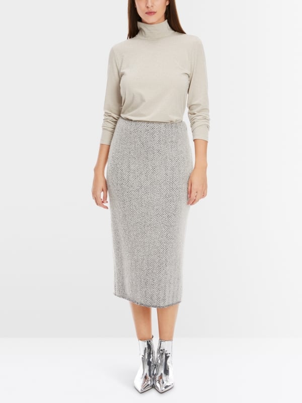 Marc Cain Schmaler Midirock Knitted in Germany Auslauf