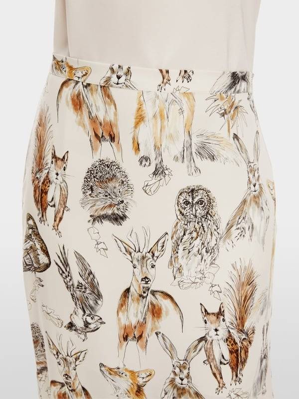 Marc Cain Langer Rock mit Tier-Print Flash Sale