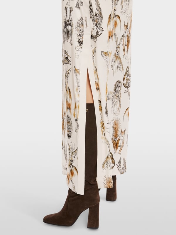 Marc Cain Langer Rock mit Tier-Print Flash Sale