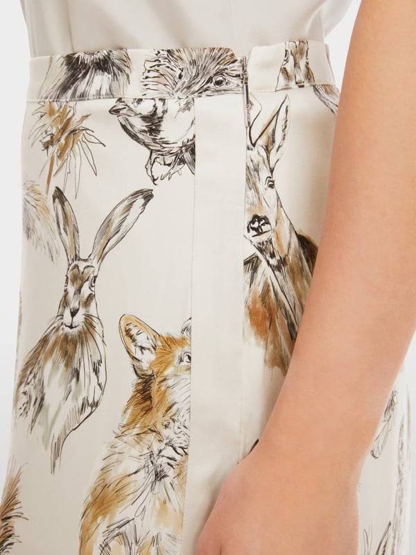 Marc Cain Langer Rock mit Tier-Print Flash Sale