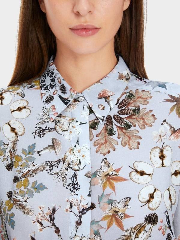 Marc Cain Viskosebluse mit Alloverprint Preisnachlass