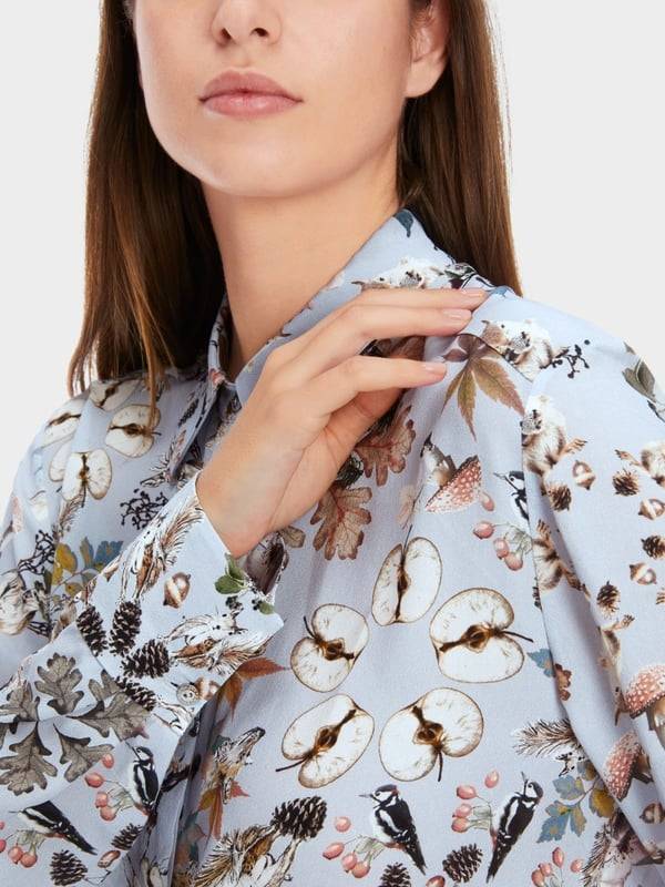 Marc Cain Viskosebluse mit Alloverprint Preisnachlass