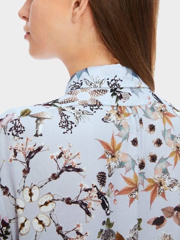 Marc Cain Viskosebluse mit Alloverprint Preisnachlass