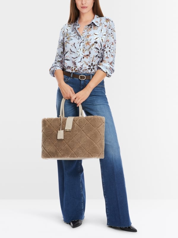 Marc Cain Viskosebluse mit Alloverprint Preisnachlass