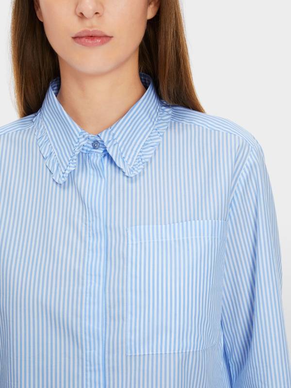 Marc Cain Gestreifte Bluse aus reiner Baumwolle Osterangebot