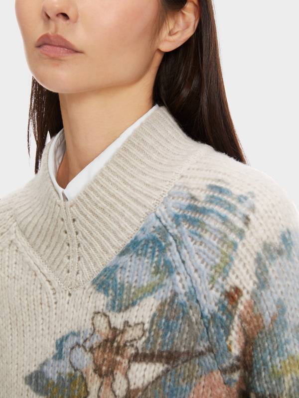 Marc Cain Sweater mit Print - Knitted in Germany Top Angebot