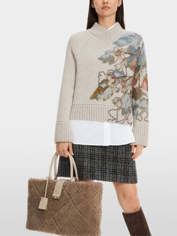 Marc Cain Sweater mit Print - Knitted in Germany Top Angebot