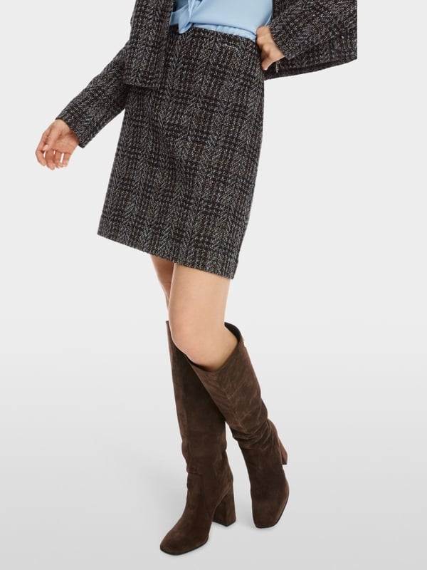 Marc Cain Schmaler Minirock mit Schattenkaro Online Outlet