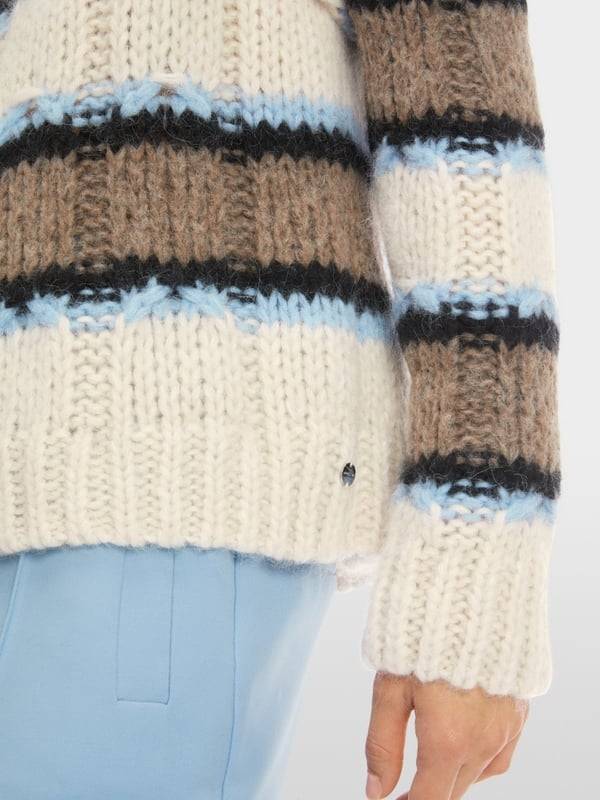Marc Cain Sweater mit Streif - Knitted in Germany Exklusive Angebote