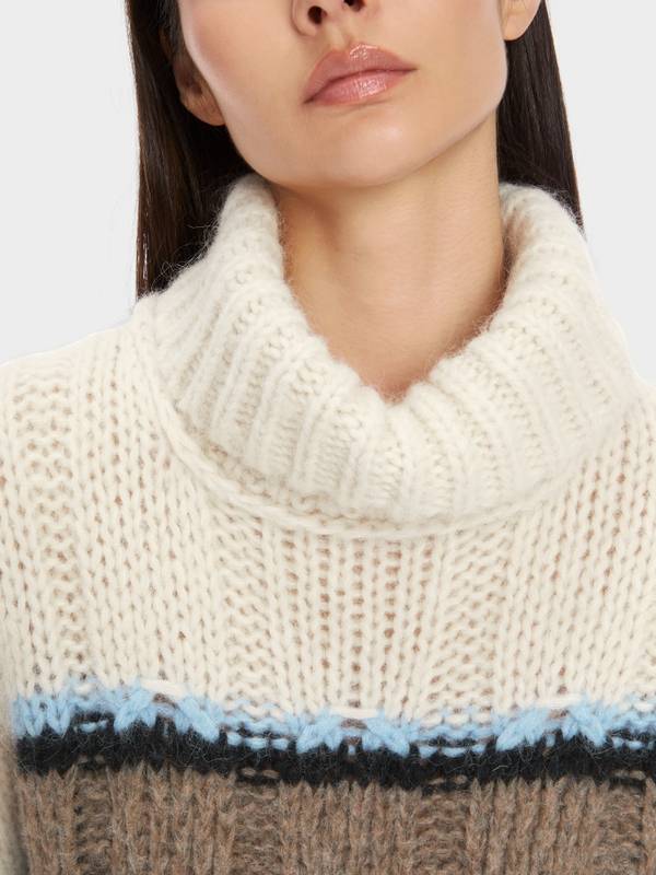 Marc Cain Sweater mit Streif - Knitted in Germany Exklusive Angebote