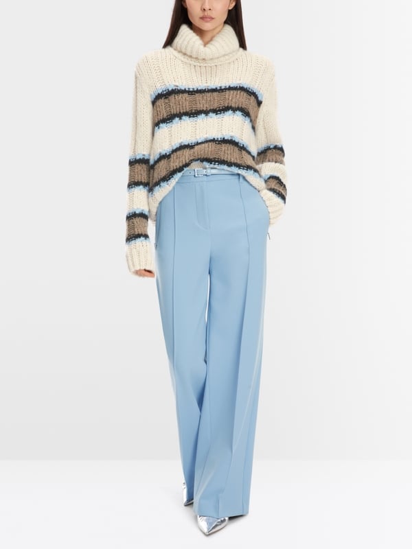 Marc Cain Sweater mit Streif - Knitted in Germany Exklusive Angebote