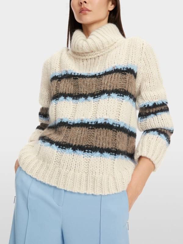 Marc Cain Sweater mit Streif - Knitted in Germany Exklusive Angebote