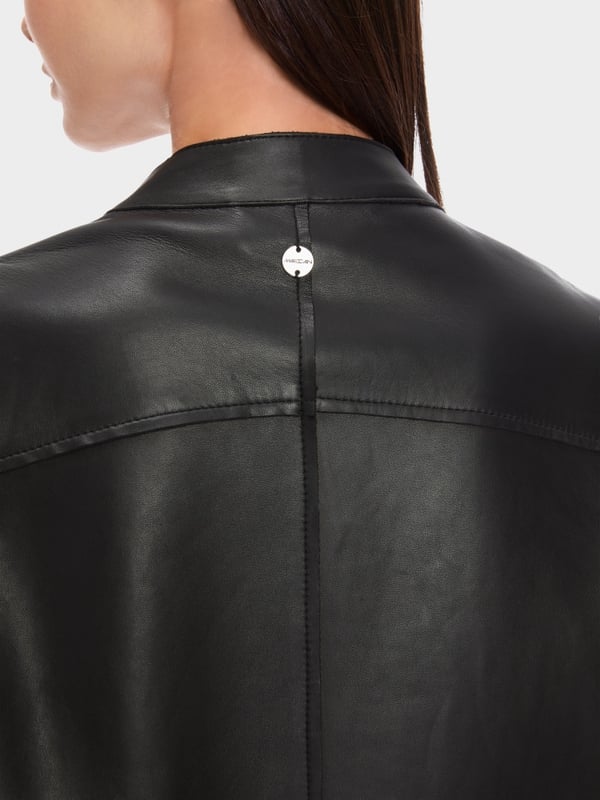 Marc Cain Lange Lederjacke mit Zipp Sonderangebote