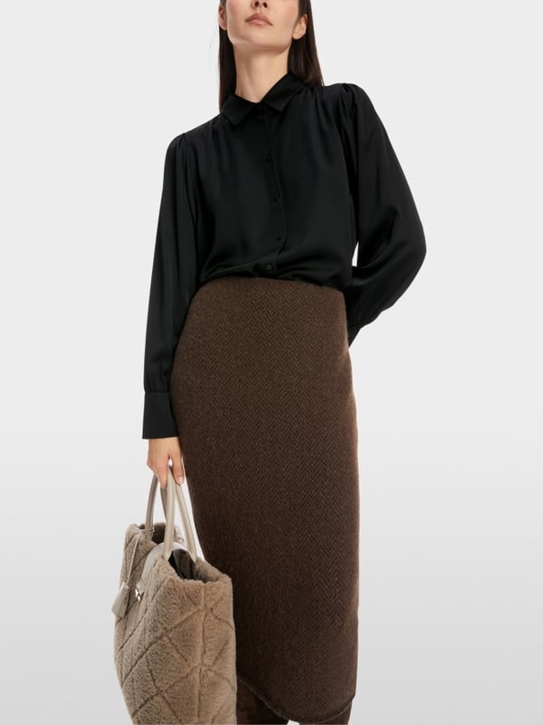 Marc Cain Feminine Hemdbluse mit Kimono-Ärmel Tiefpreis