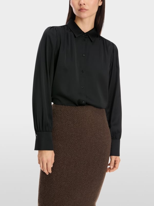 Marc Cain Feminine Hemdbluse mit Kimono-Ärmel Tiefpreis