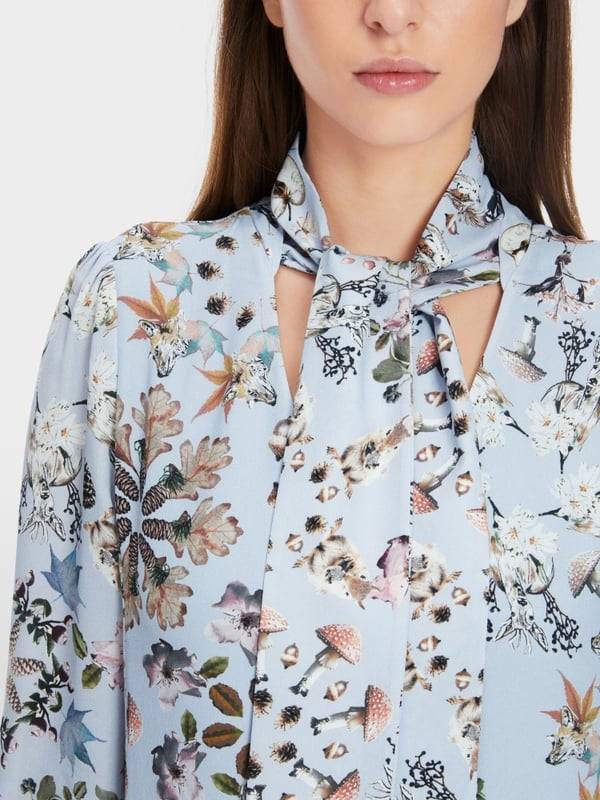 Marc Cain Bedrucktes Kleid in Viskose-Crêpe Neueste Stile