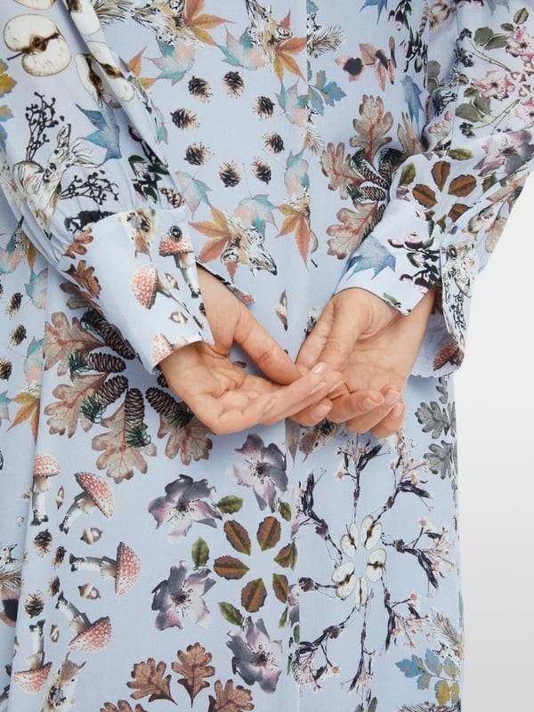 Marc Cain Bedrucktes Kleid in Viskose-Crêpe Neueste Stile