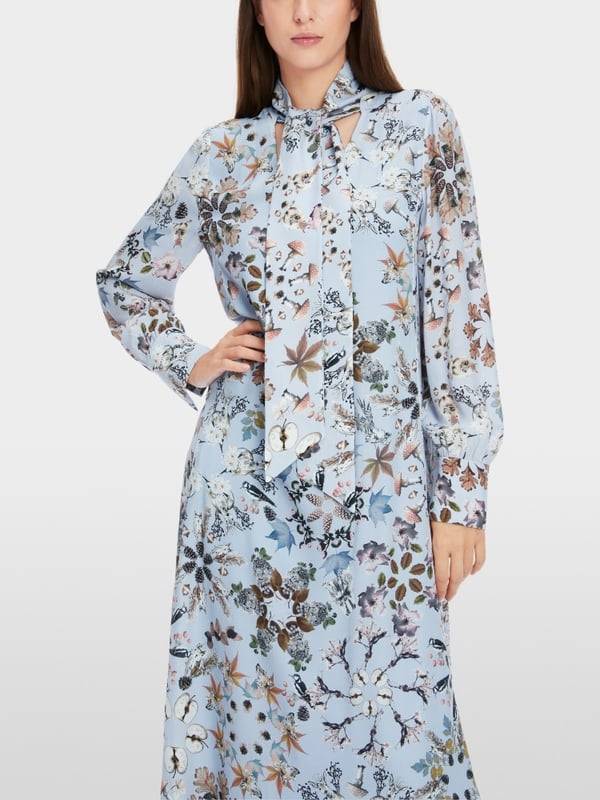 Marc Cain Bedrucktes Kleid in Viskose-Crêpe Neueste Stile