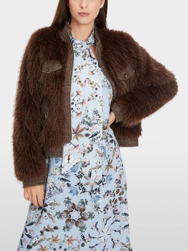 Marc Cain Bedrucktes Kleid in Viskose-Crêpe Neueste Stile