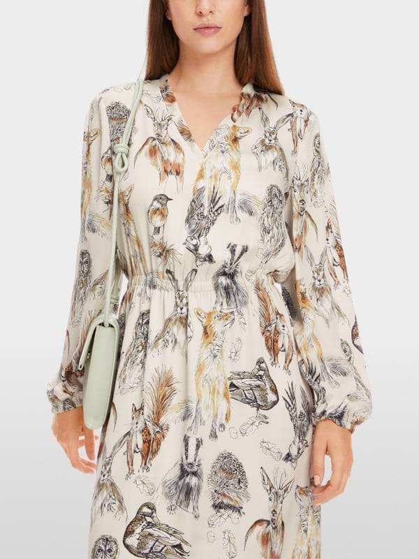 Marc Cain Tailliertes Minikleid mit Print Zeitbegrenzte Promotion