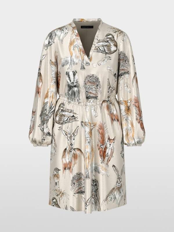 Marc Cain Tailliertes Minikleid mit Print Zeitbegrenzte Promotion