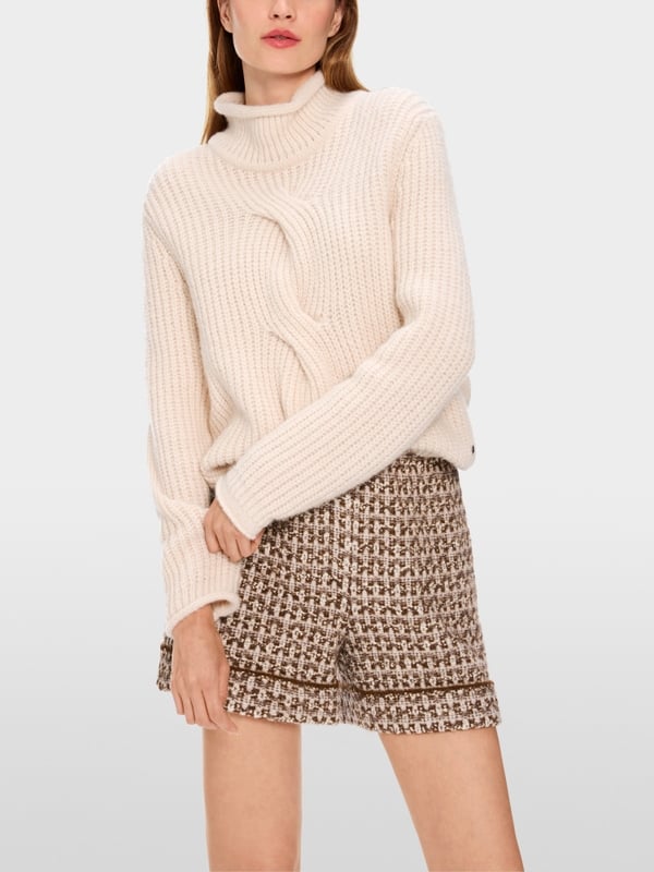Marc Cain Sweater mit Zopf - Knitted in Germany Super Rabatt