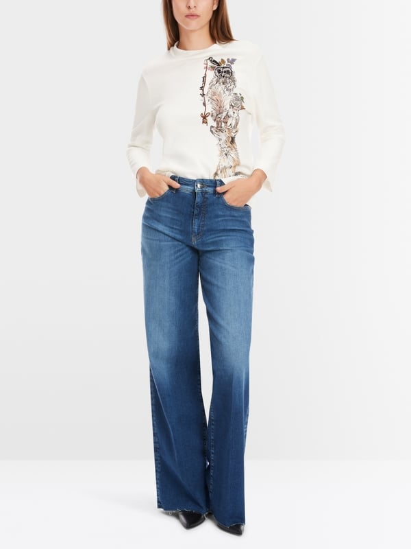 Marc Cain T-Shirt aus reiner Baumwolle Outlet
