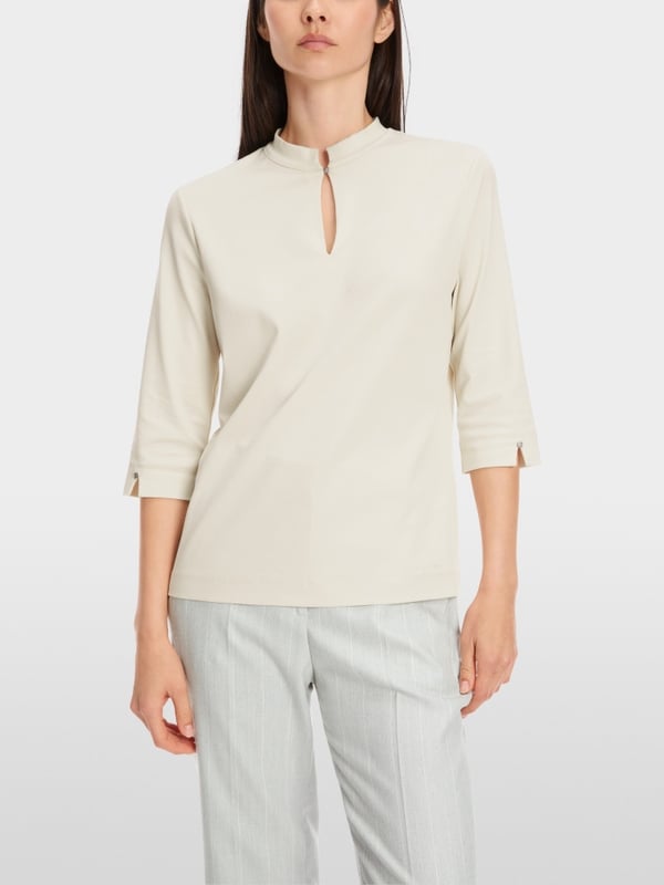 Marc Cain Elegantes T-Shirt mit Stehkragen Hotsell
