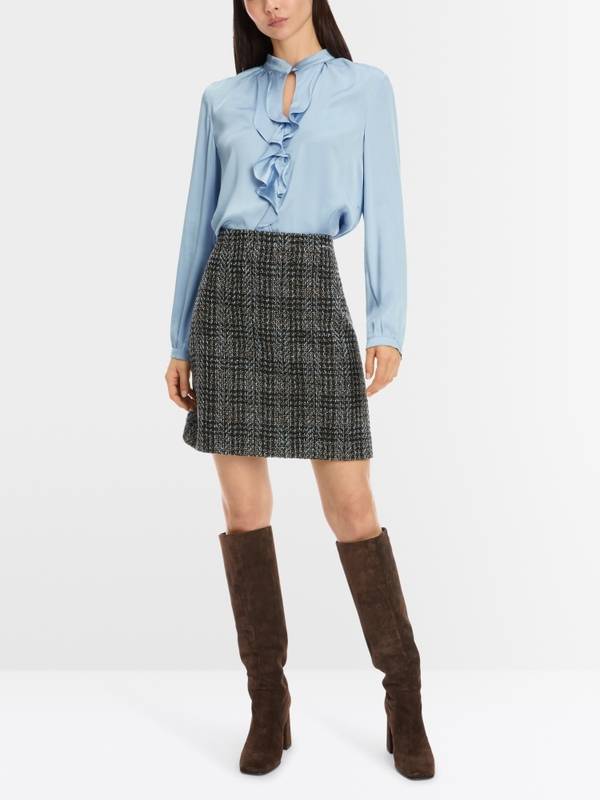 Marc Cain Elegante Bluse mit Volant Schlussverkauf