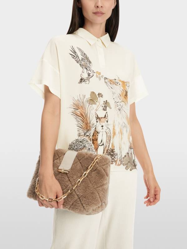 Marc Cain Bluse mit Polokragen und Print Blitzverkäufe