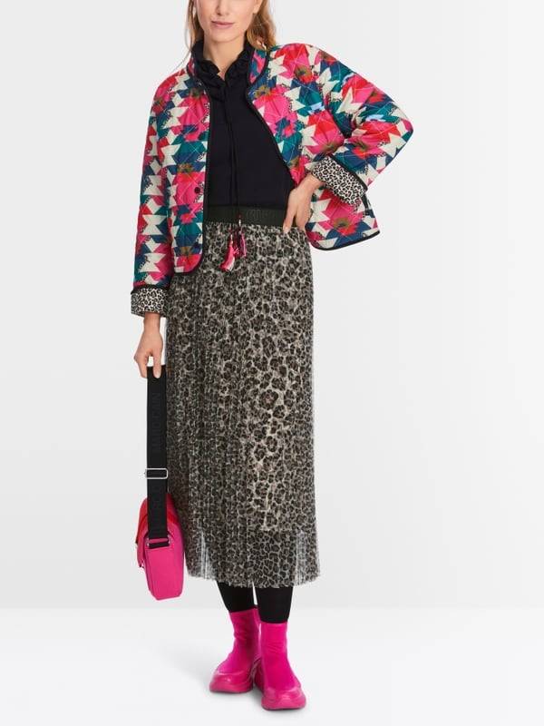 Marc Cain Reversible Steppjacke mit Print Sonderangebot der Fabrik