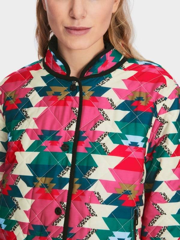 Marc Cain Reversible Steppjacke mit Print Sonderangebot der Fabrik