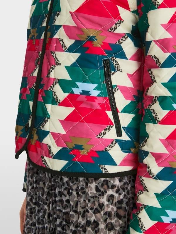 Marc Cain Reversible Steppjacke mit Print Sonderangebot der Fabrik